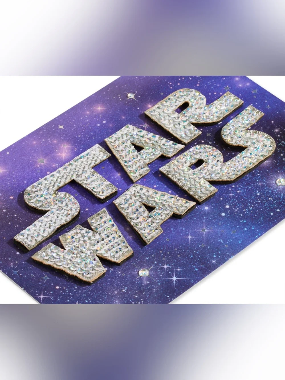 NEW Star Wars Purple Sparkle Galaxy Birthday Card
